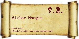 Vizler Margit névjegykártya